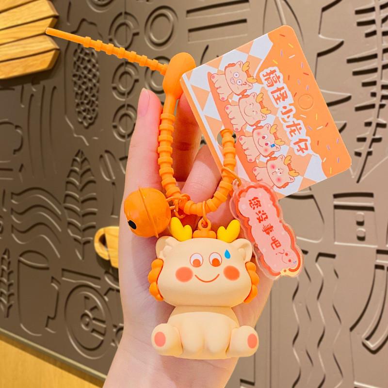 Charming Dragon Year Metal Keychain Creative Cute Bag Pendant New Year Gift