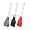 B0KB High Temperature Resistant Silicone Tongs Comfortable Grip Kitchen Gadget