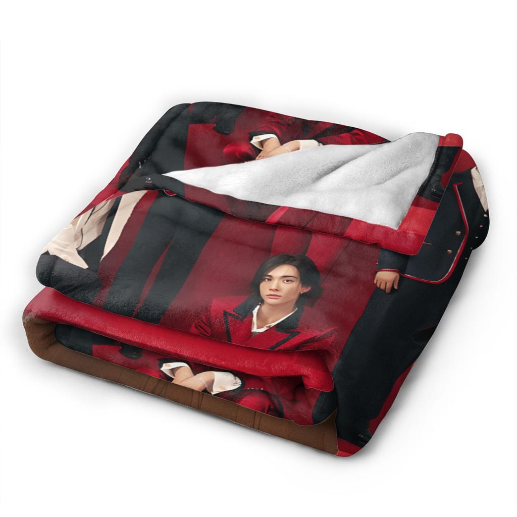 S-StrayKids Warm Blanket K-pop Boys Group Child Plush Throw Blanket Funny Home Decor Flannel Bedspread Sofa Bed Cover