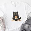 Sushi Cat T-Shirt: Kawaii Japanese Foodie Tee