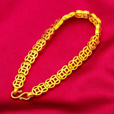 Sandgold Damenarmband Sandstrahlen Sandgold Armband Handkette Münzarmband