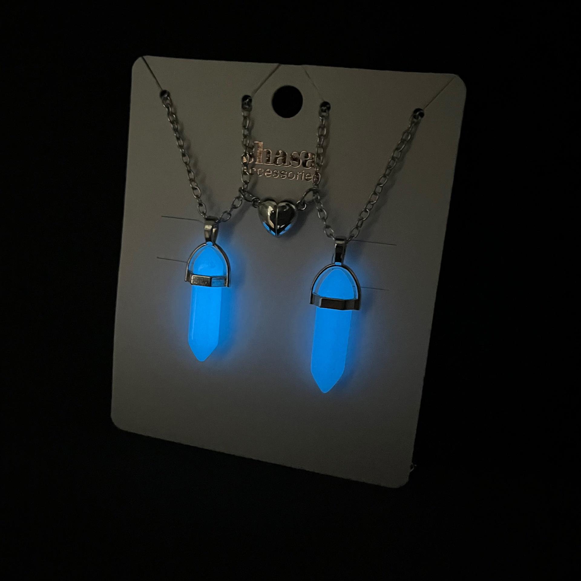 Европейский и американский шестиугольный кулон-сердце на магните, набор ожерелий