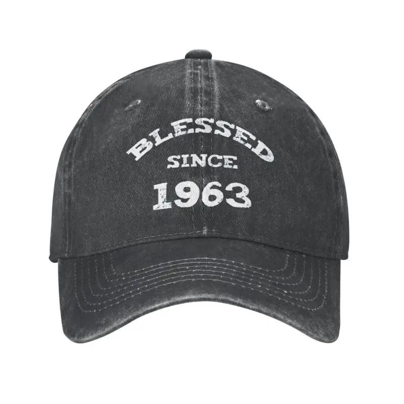 Personalized Cotton Blessed Since 1963 Baseball Cap Sun Protection Men Women's 60 Years Old Gifts 60th Birthday Dad Hat Summer