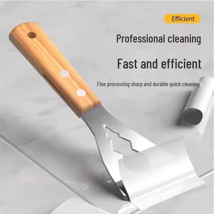 

Multi-Functional Extra Thick Stainless Steel Scraper and Trowel Tool for Cement and Plaster