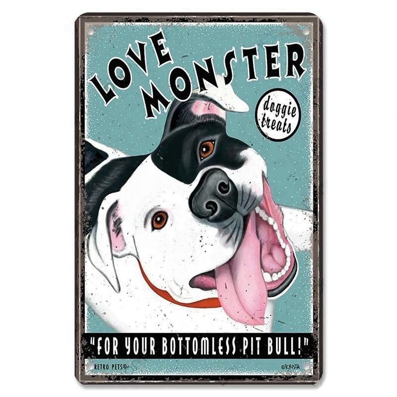 

Винтажный милый постер с изображением домашних собак, металлические жестяные знаки, такса, бульдог, металлическая табличка для сада, кофейни, кухни, домашнего декора на стену 20x30cm