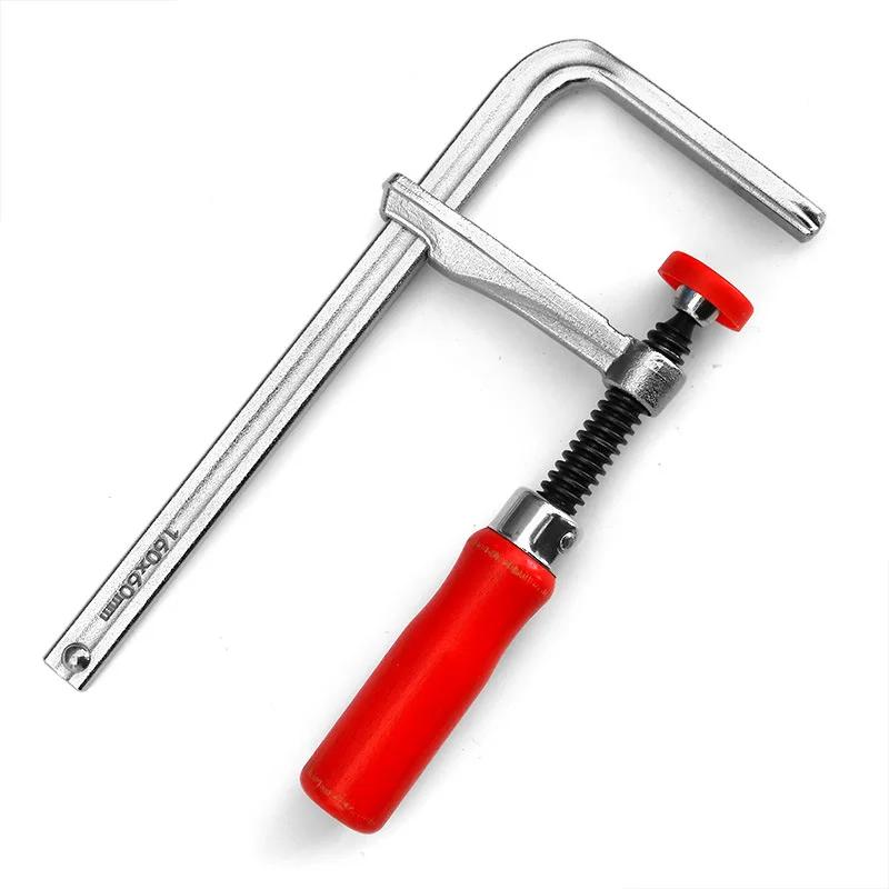 

Allsome 120-300mm Wood Handle Guide Rail Clamps with Screw Action Arm for Woodworking MFT Table and Cutting Track 120mm