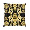 Baroque Golden Lion And Damask Cushion Cover Double Side 3D Printing Floor Pillow Case  Car Fashion Pillowcase Home Decoration