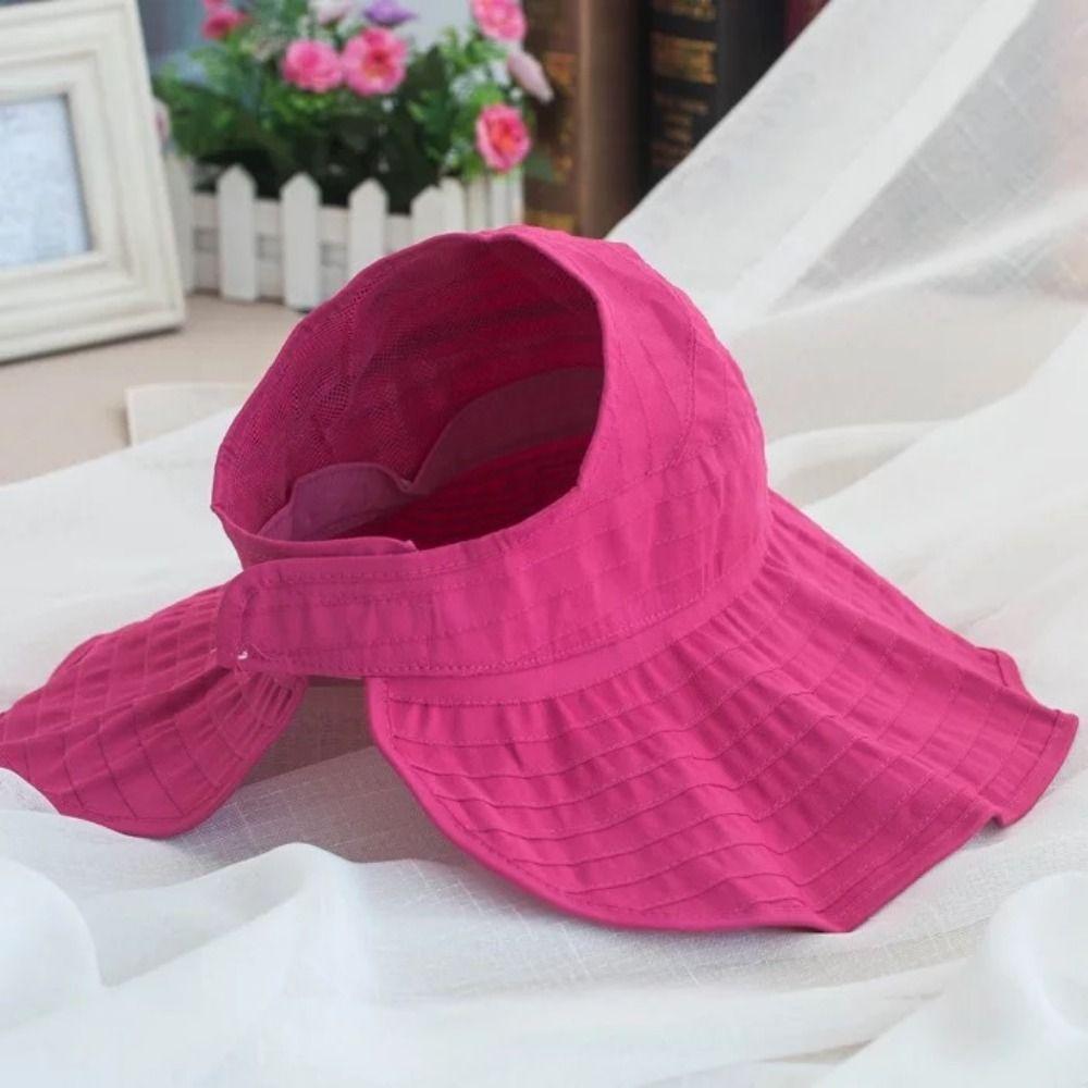 Adjustable Women Sun Hat Wide Brim Sun Protection Hat Outdoor Beach Cap  Summer Season