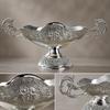 Fruit Bowl with Handles Embossed Pedestal Stylish for Dining Table