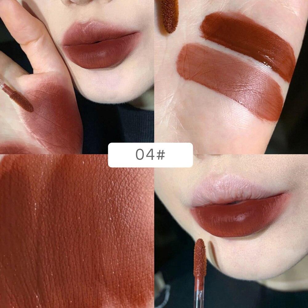 Gege Bear Rabbit Lip Glaze, Matte Velvet Lip Clay Long-lasting Non-drying Lipstick
