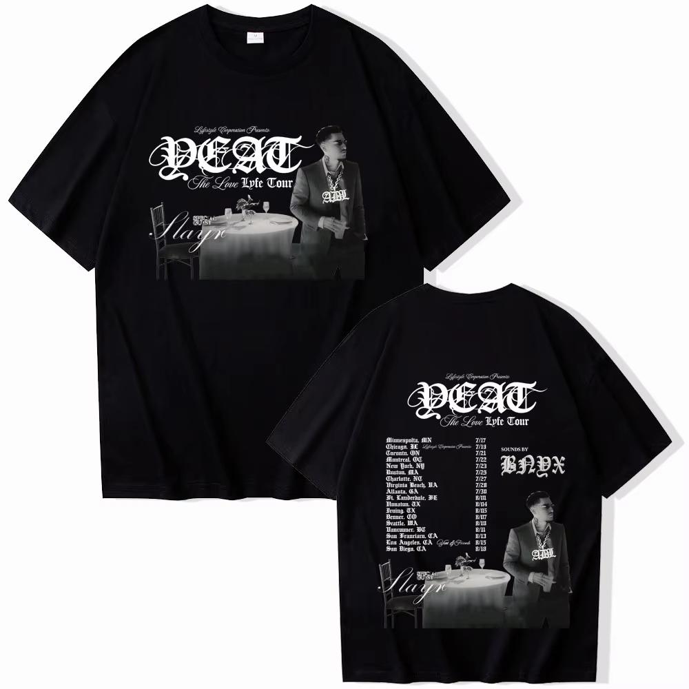 Yeat the Love Lyfe Tour 2026 T-shirt Man Woman Harajuku Short Sleeve O-neck Casual Shirt Short Sleeve Casual Clothing 4XL