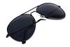 [CYPHUS] Cyphus Sunglasses, Teardrop Shape, Unisex, UV Protection (BlackDark Smoke)