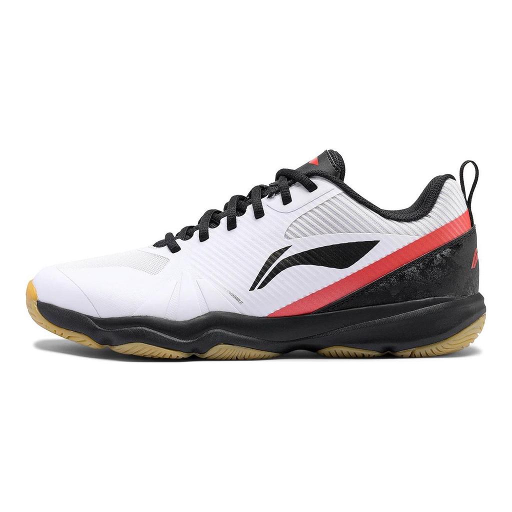 Li Ning CS16 Slip Resistant Abrasion Resistant Low top Badminton Shoes Unisex White Black Red AYTS057-2