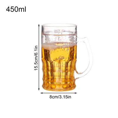 Bicchiere Birra Finta Per Scherzo Mezzanino Estate Birra Finta Spesso Bicchiere 450ml Bicchieri Birra Trasparenti Forniture Scherzi Stuzzicanti