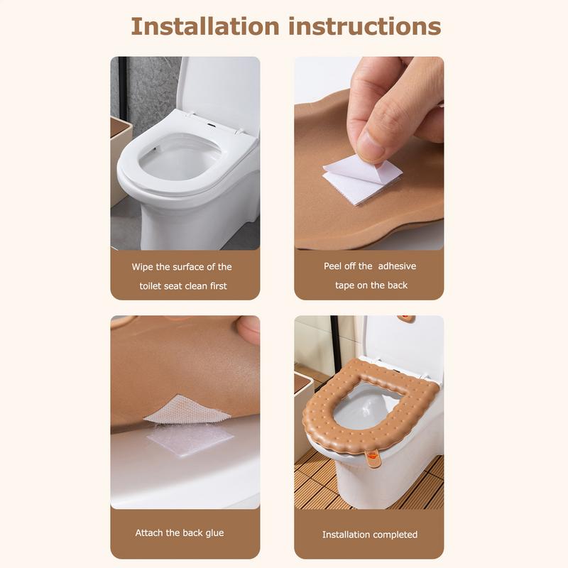 Bathroom Toilet Seat Cover Comfortable Winter Toilet Seats Toilet Seat Cushion Cover Toilet Cushion With Handle For Standard U &