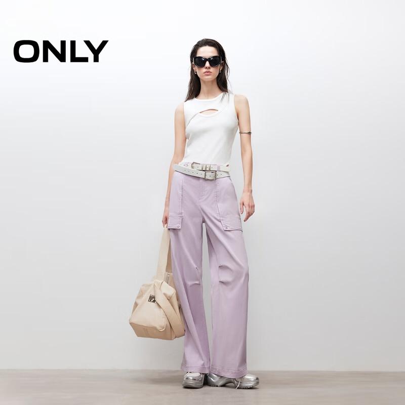 ONLY Women's High-Waisted Straight-Leg Cargo Pants