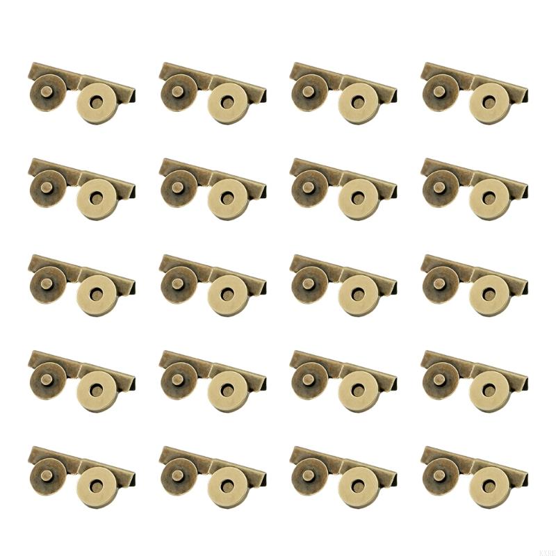 20 Pairs Snap Buttons Snaps Buttons Easy to Install Crafting Supplies for Leather Bag KXRE