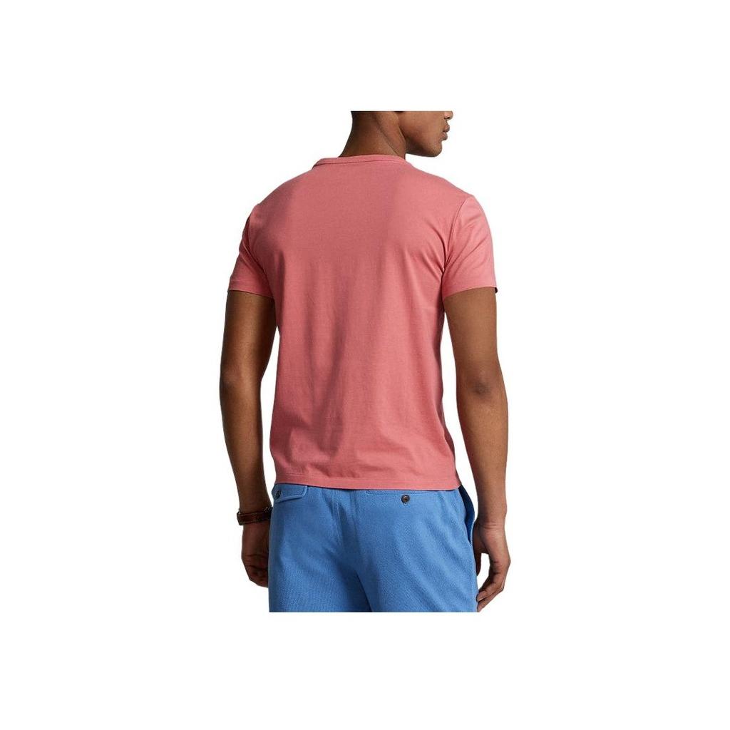 Polo Ralph Lauren Ss22 Solid Logo Embroidered Crew Neck Short Sleeve T-Shirt Men Tops Pink MNPOTSH1N821365-600