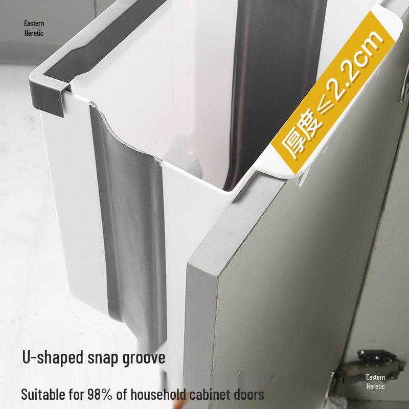 Wall-Mounted Foldable Kitchen & Bathroom Trash Bin