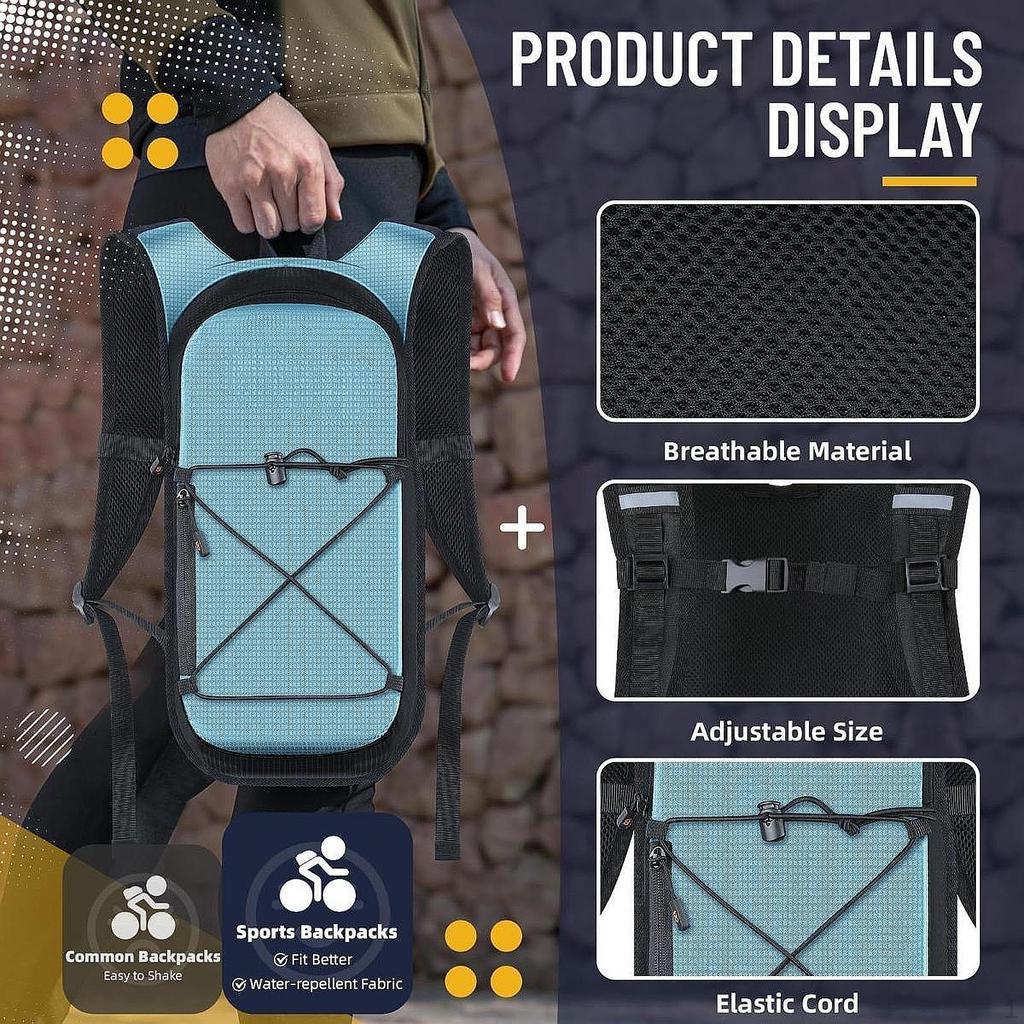 Kadın Erkek için Hidrasyon Sırt Çantası Günlük Çanta Hafif Su Torbası Taşınabilir Seyahat