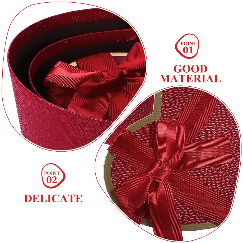 3pcs Heart Shaped Gift Box For Valentine Packaging Boxes Wedding Anniversary Heart Shaped Gift Boxes Birthday Gift Packing Box