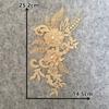 Golden Yellow I Water-Soluble Embroidery Three-Dimensional Lace Bead Sticky Flower Diy Sewing Decoration With Clothing Accessories Lace
