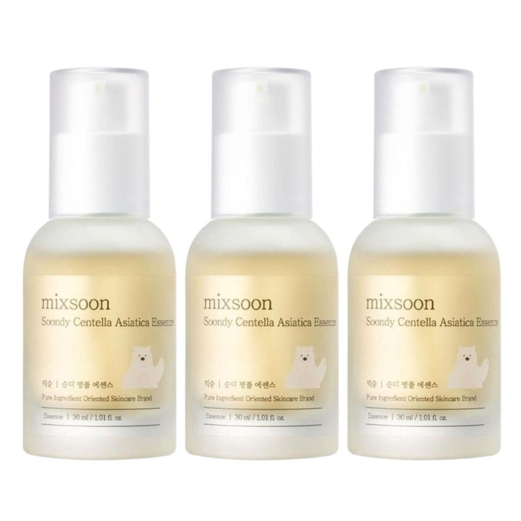 mixsoon Soondy Centella Asiatica Essence Soothing Hydration 30ml 3 Pack