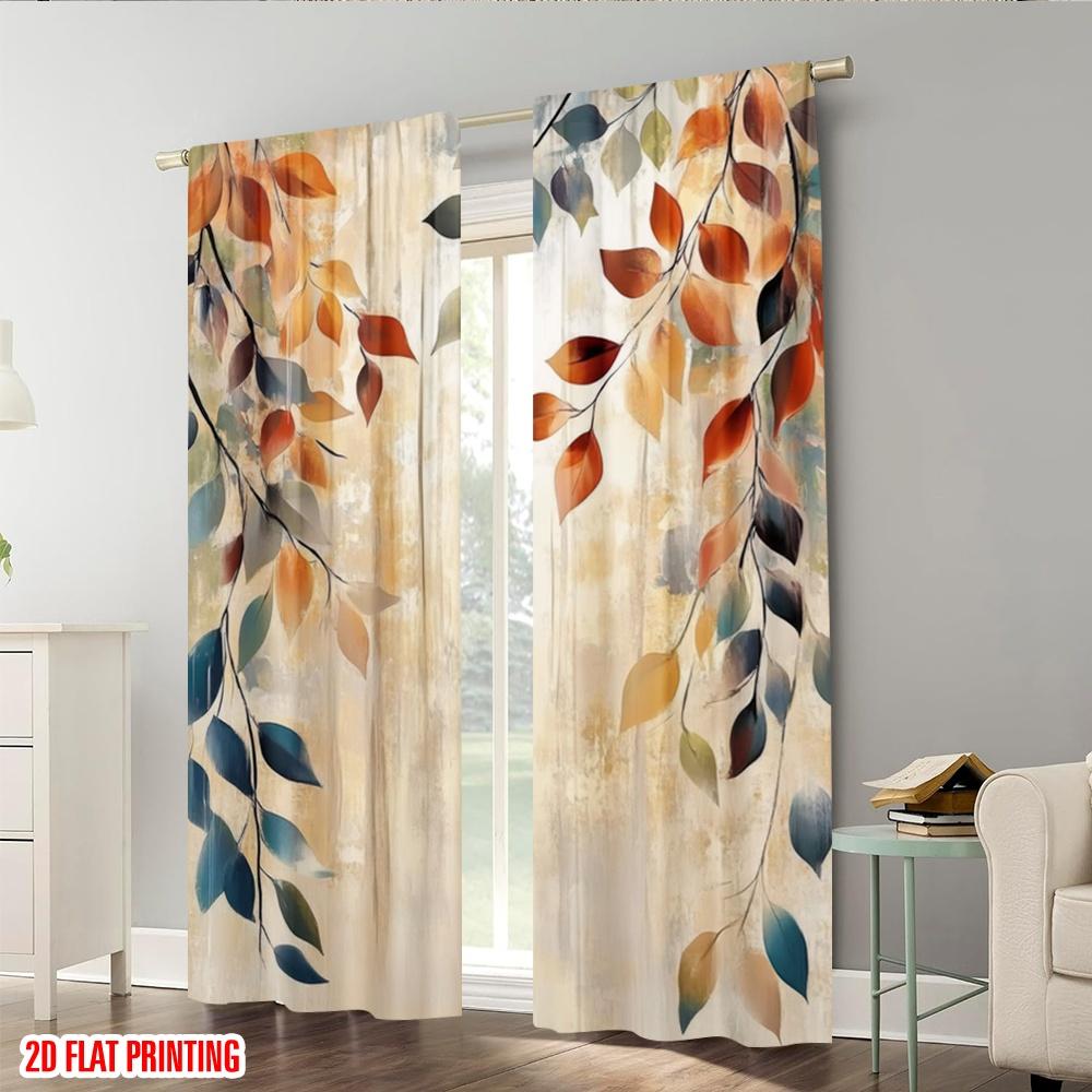 Plane Printing Curtains Roller Blinds Autumn Polyester Woven Without Rod Outdoor Decorations Use Bedroom Curtain Set Of 2 Made Washable Ready