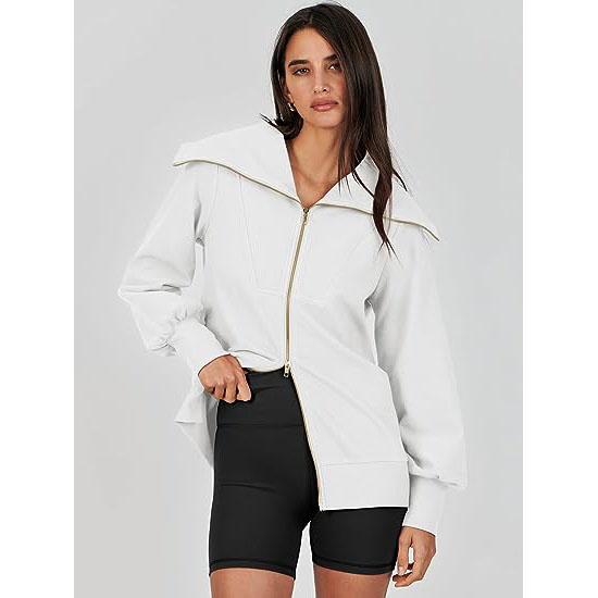 Cute White Zip Up Buy Womens Zip Up Sweatshirt Oversized Hoodies