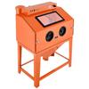435L Sandstrahlkabine, Robuster Stahl-Sandstrahler mit Doppelstrahlpistolen-Kit, 117L Strahlmittelbehälter & 1200W Leistungsstarker Staubabscheider für Übergrößen