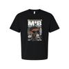 MIB Cartoon Style Graphic Tee With Bold Comic Background And Caricature Agent Fo