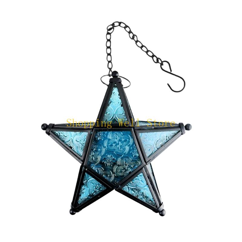 

KX4B Unique Iron Holders with Elegant Lines Stylish Base Star Child Pet Friendly for Home Decorating синій