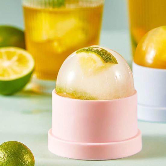 4Pcs Ice Hockey Mold with Lids Easy Release Sphere Ice Cube Maker Stackable Non-stick Puck Mold for Whiskey Cocktails Bourbon