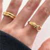 Double Layer Knot Hollow Adjustable Women's Ring - Popular INS Style Index Finger Accessory