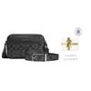 Coach Crossbody Bag Graham 23 Metal Logo Signature Pendant Coated Canvas and Calf Leather Camera Small Square Shoulder Medium Men's Charcoal Black