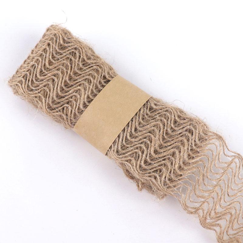Lace Linen Roll Lace Hemp Rope Glass Bottle Decorative Rope Handmade Diy Material Weaving Wide Flat Hemp Weaving