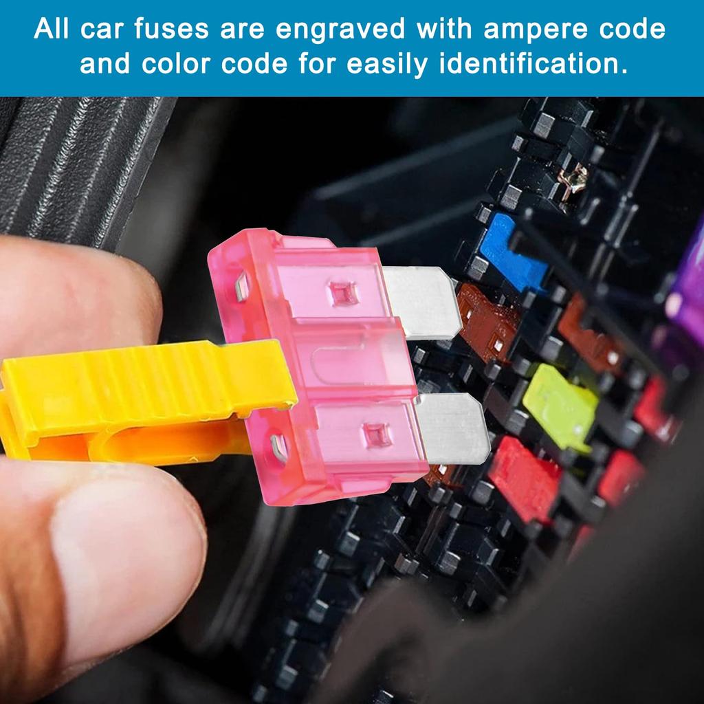 Heschen 25pcs Standard Fuse ATC-4 Auto Assorted Car Truck 4A Pink