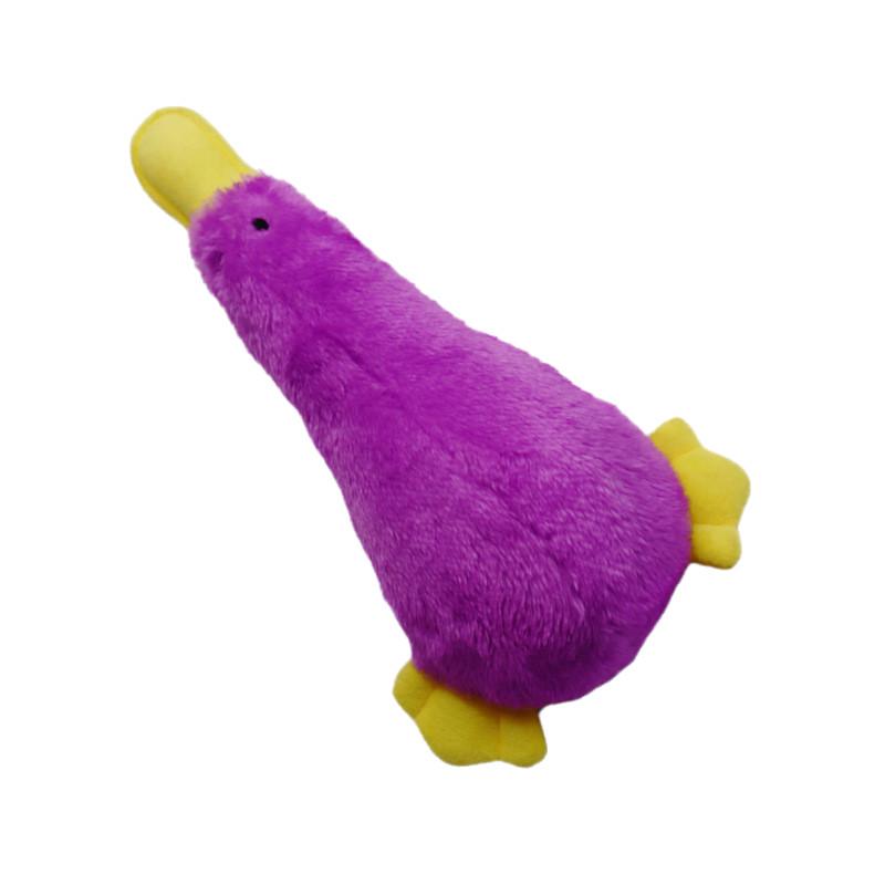 Colorful Squeaky Duck Toy For Dogs Durable Plush Chew Resistant Pet Training Toy