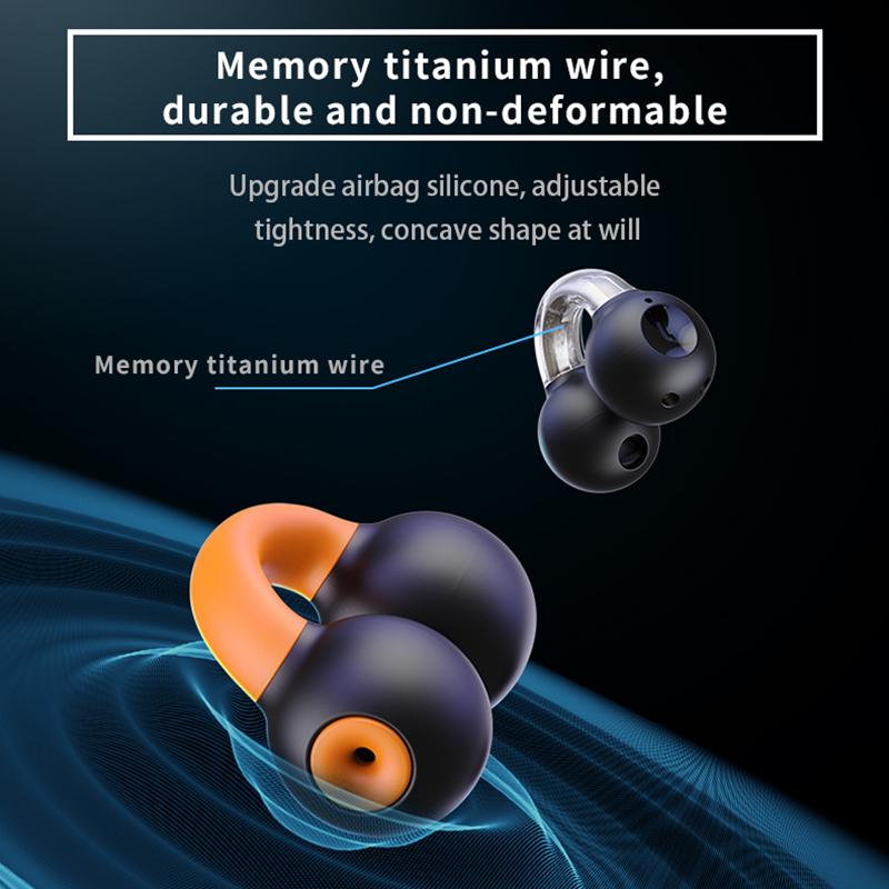 VAORLO Cyfrowy wyświetlacz Bezprzewodowe słuchawki douszne Klips do ucha Bezbolesny zestaw słuchawkowy HiFi Stereo Słuchawki douszne z redukcją szumów Sterowanie dotykowe