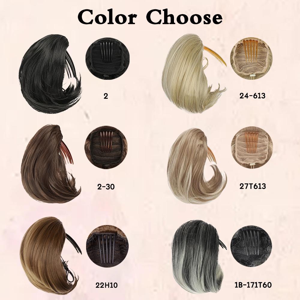 MISSQUEEN Syntetický drdol do vlasů Příčesek Plně Krátký Drdol Ponytail Přírodní Černé Vlasy Chignon S Hřebínkem Sponou Drdol Updo Stahovací Drdol Vlasové Příčesky