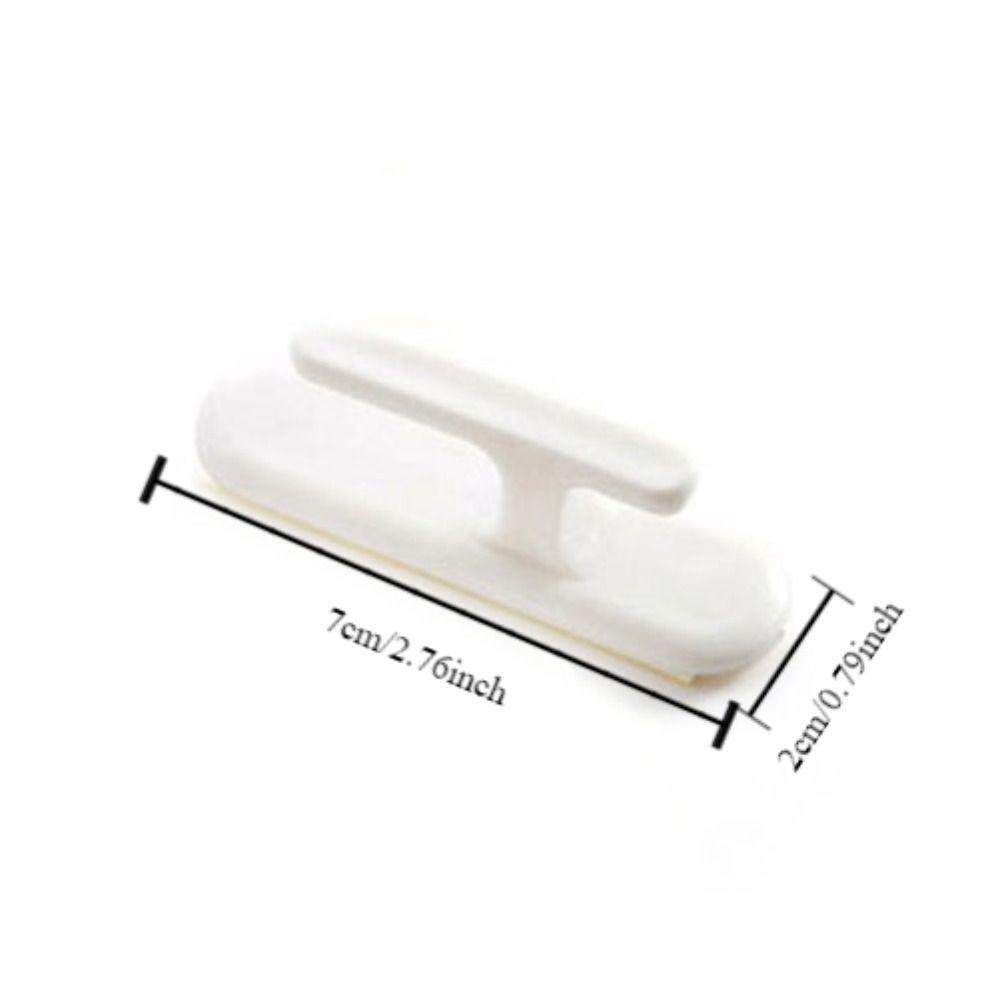White Adhesive Hook Plastic Blind Cord Holders No Hole Punching Curtain Hooks  Office