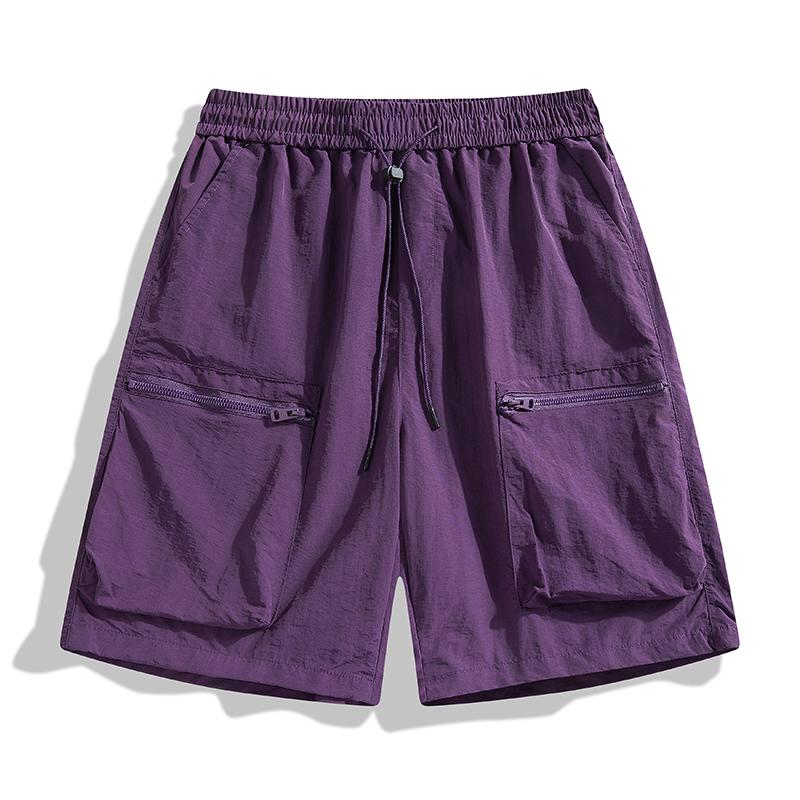 Men's Workwear Shorts, Men's Summer Loose Straight Casual Quick Drying Five Quarter Pants