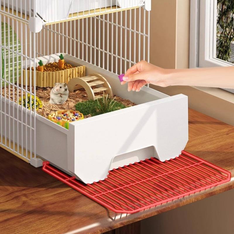 Large Hamster Cage with Easy-Clean Drawers Luxury Villa Habitat Spacious Rodent Enclosure Landscape Design Dedicated Pet Home