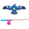 Children Kite Toy Cartoon Eagle Foldable Mini Plastic Toys Kite Hand Brake Fishing Rod Butterflies For Kids Outdoor Toy For Fun