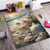 Sunset Beach Conch Starfish Area Rug Non Slip Flannel Washable Floor Mat For Bedroom Living Room Coastal Ocean Scenery Home Decor Doormat Carpet