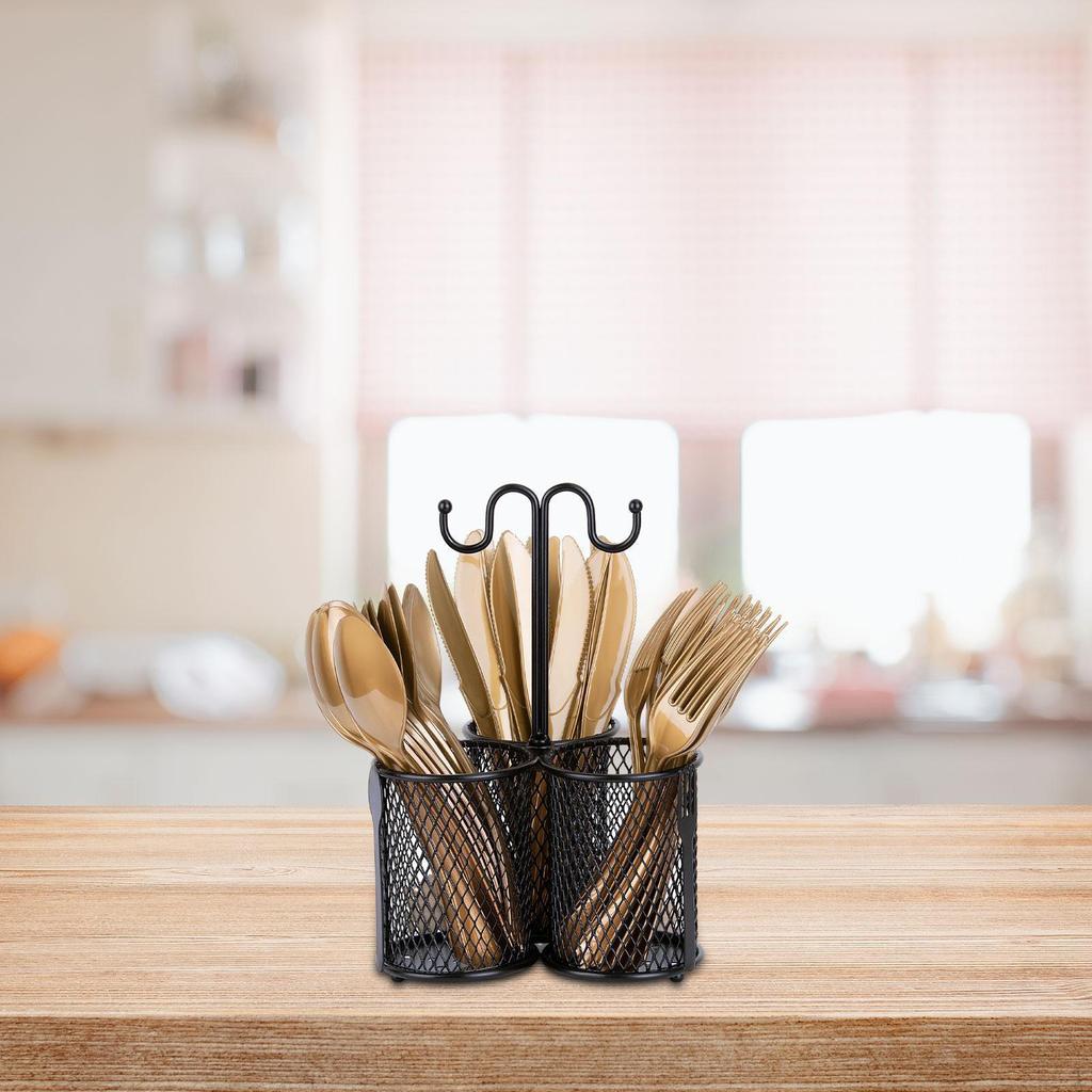 Chopsticks Storage Holder Metal for Forks Spoons Cutlery Drainer Basket, Utensil Holder, Modern,