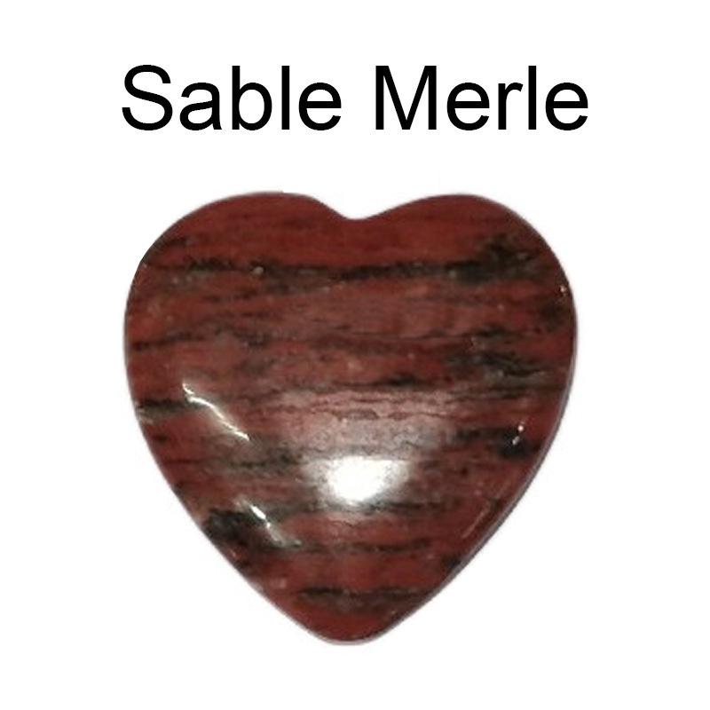 Heart-Shaped Natural Crystal Gemstone Pendant (20mm)