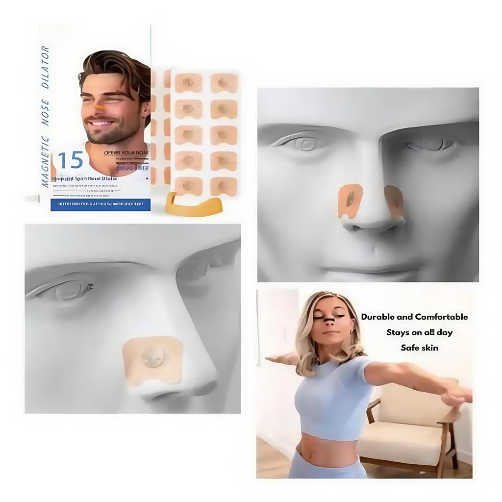 Breathing Nasal Strip Starter Kit – Boost Oxygen, Reduce Snoring, Improve Sleep. Sweat-Resistant, Skin-Safe, Extra Strength