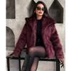 KOSY Faux Fur Hairy Coat Woman Warm Winter Fluffy Coat Women New Plush Jackets for Women Outerwears Luxury Women's Teddy Coats