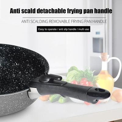 Detachable Removable Pan Pot Handle Kitchen Tableware Replacement Clip Hand Grip Anti-Scalding Kitchen Cookware Pan Clamp Handle